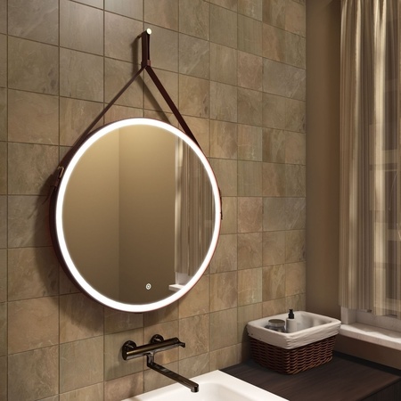 Зеркало с подсветкой Art&Max Milan D800 AM-Mil-800-DS-F-Brown