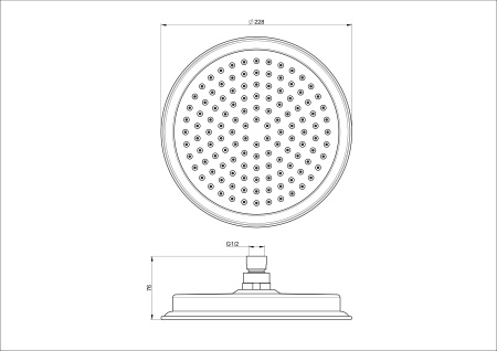 Верхний душ WONZON & WOGHAND, хром WW-88DP05-CR