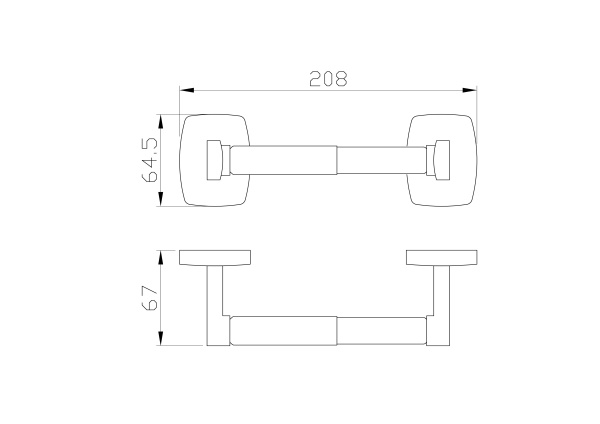 Держатель для туалетной бумаги без крышки WONZON & WOGHAND PORTO, хром WW-1611