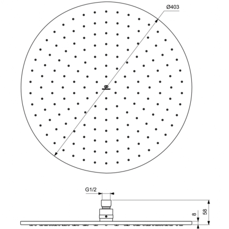 Верхний душ Ideal Standard IDEALRAIN A5804GN