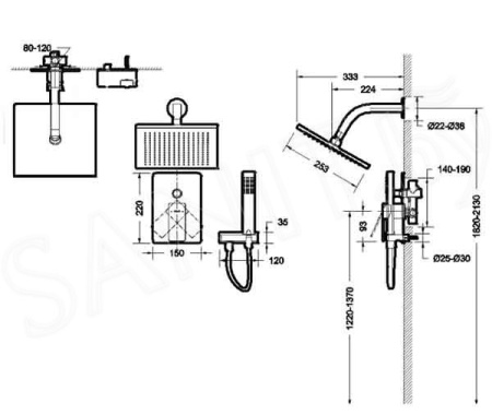 Душевая система Bravat Phillis F856101C-A-ENG