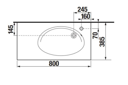 Раковина накладная (80х38,5) Roca Etna 32700A000