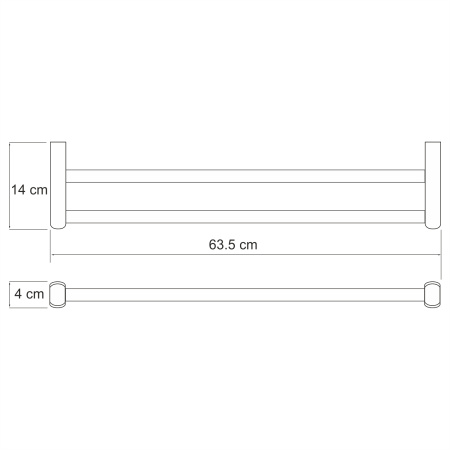 Держатель полотенец двойной WasserKRAFT Berkel K-6840