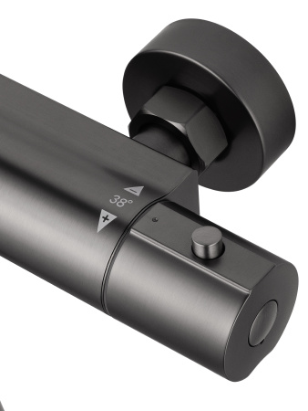 Смеситель для душа с термостатом WONZON & WOGHAND INN 6, темный графит WW-B2029-A-BGG