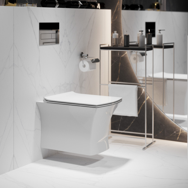 Унитаз подвесной безободковый Grossman  GR-4461S с сиденьем микролифт