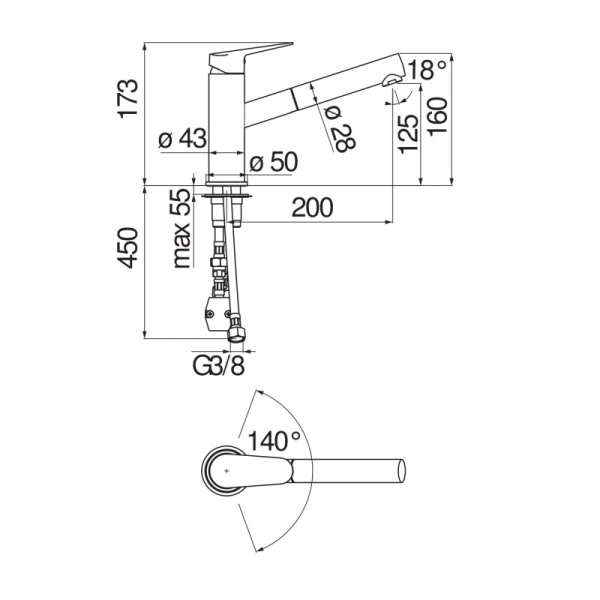 Смеситель для кухни Nobili Blues BS101117CR