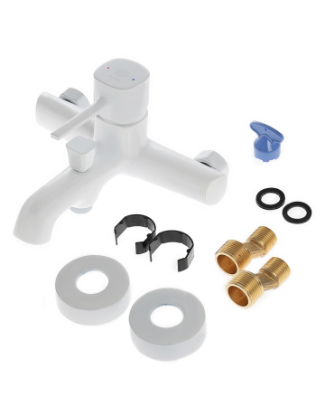 Душевая система смеситель с изливом Orange Karl M05-934w белый