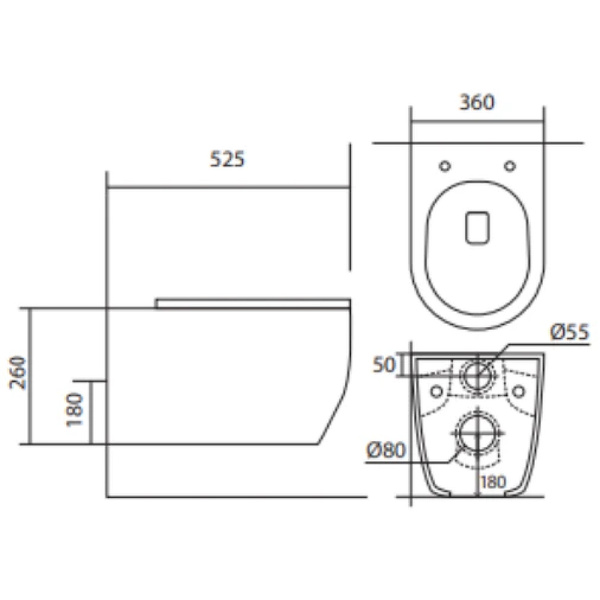 Унитаз подвесной Aquatek Европа AQ1106L-00