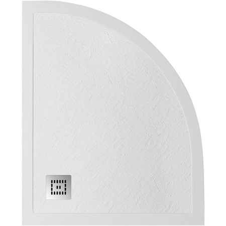 Поддон из искусственного мрамора BelBagno TRAY-MR-UNO-RH-120/80-550-35-W-R-CR с сифоном