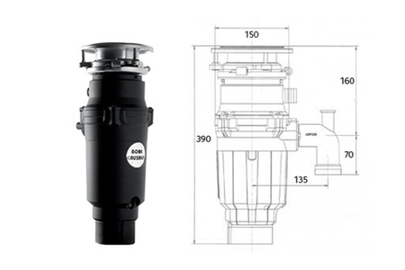 Измельчитель пищевых отходов BONECRUSHER (ВС910-SL Slim Line)