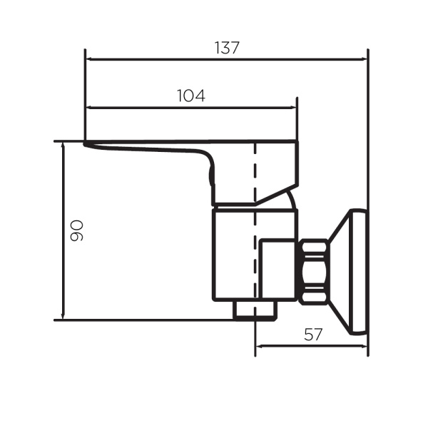 Смеситель для душа Dorff Prime New D4010200 Смеситель для душа Dorff Prime New D4010200