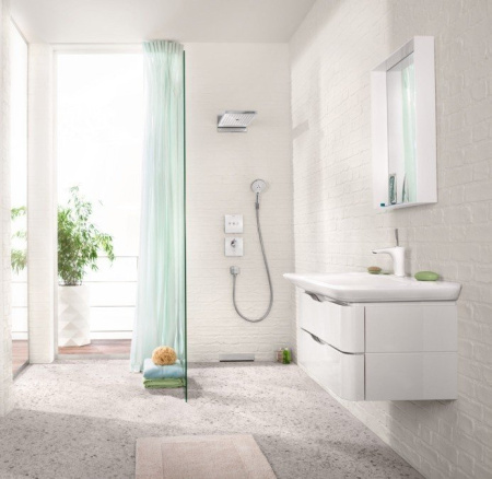 Верхний душ hansgrohe Rainmaker Select 580 3jet EcoSmart 24011400 белый/хром