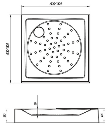 Душевой поддон 1Marka Freya 01кпд9090