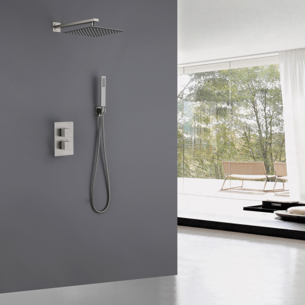 Душевой комплект ABBER Daheim AF8251SP скрытого монтажа без излива, термостат, сатин