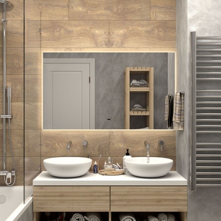 Зеркало с подсветкой Art&Max Perugia AM-Per-1400-800-DS-C