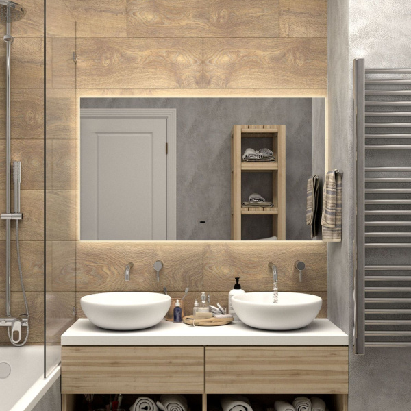 Зеркало с подсветкой Art&Max Perugia AM-Per-1400-800-DS-C