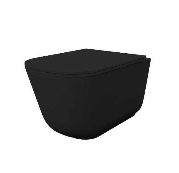 Сиденье с крышкой для унитаза Kerasan Tribeca 519131 черный матовый, микролифт