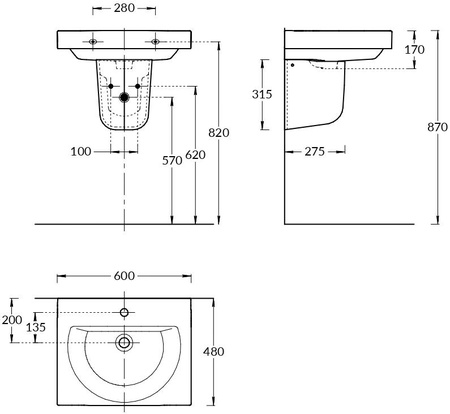 Полупьедестал Kerama Marazzi PRO PRO.hcol.02