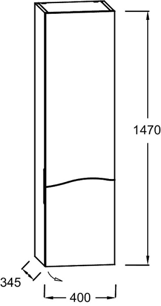 Пенал Jacob Delafon Sherwood 40 R EB1836RRU-P6