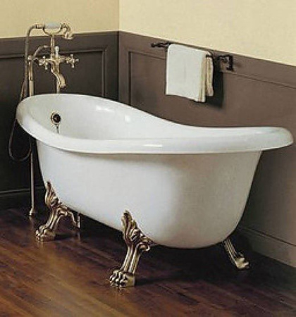 Ванна из литьевого мрамора (170х77) Kerasan Retro 105593 белый, ножки бронза