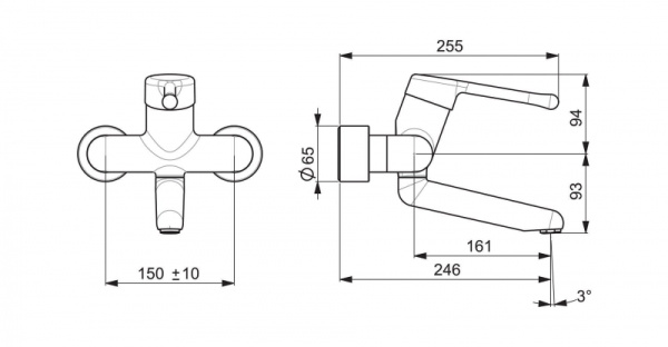 Смеситель для ванны Oras Medipro 5526A Смеситель для ванны Oras Medipro 5526A