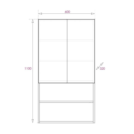 Шкаф подвесной Onika Маркус 60 306011