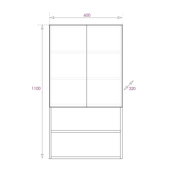 Шкаф подвесной Onika Маркус 60 306011