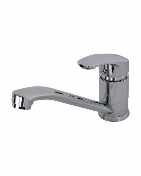 Смеситель для кухни однорычажный полимерный OneLife P01-000cr хром