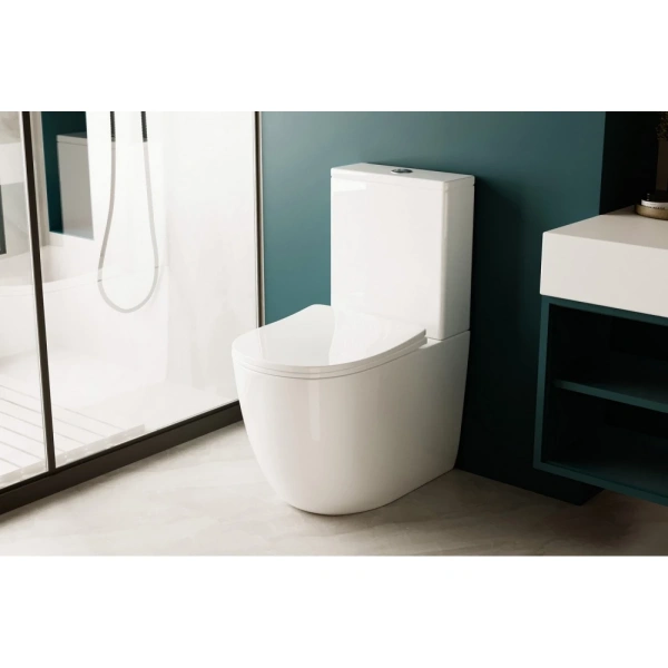 Унитаз ABBER Bequem AC1110T компакт белый, безободковый торнадо