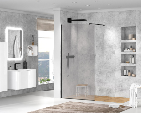 Душевая перегородка 100 см CEZARES LIBERTA LIBERTA-L-1-100-GR-NERO