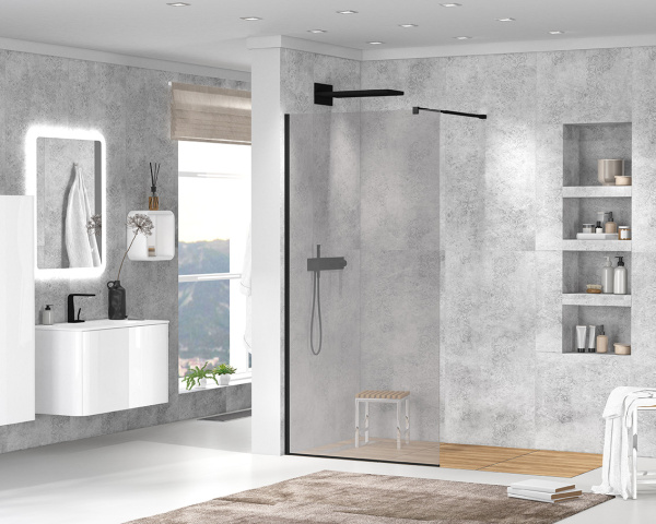 Душевая перегородка 110 см CEZARES LIBERTA LIBERTA-L-1-110-GR-NERO