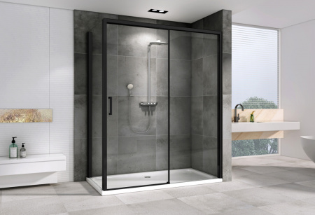 Душевой уголок (170х90) ABBER Komfort AG93170B-S92B черный