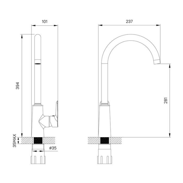 Смеситель для кухни IDDIS Cloud CLOWG00i05, белый