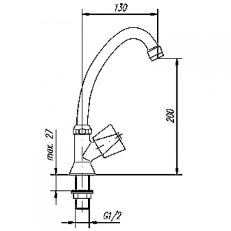 Смеситель с одним маховиком MOFEM EVROSZTAR NOVA146-0033-01
