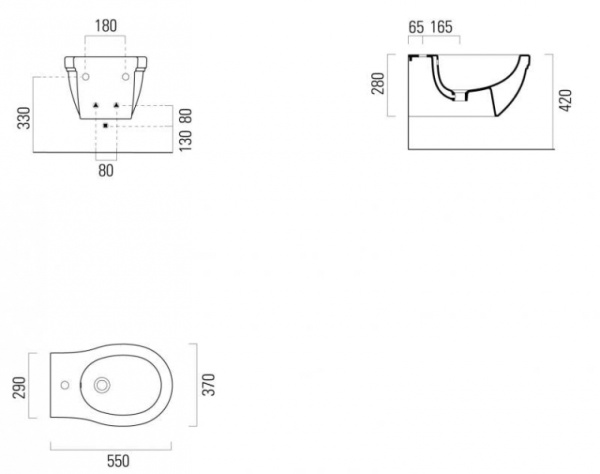 Биде подвесное GSI Classic 8765 1 11 bi