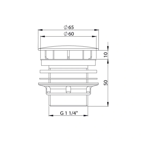 Донный клапан для раковины Bette B580-000 белый