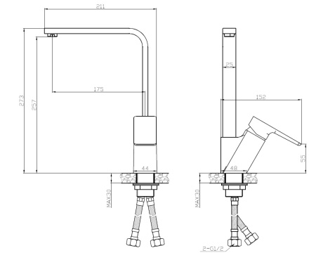 Смеситель для кухни ESKO BERLIN BR 519
