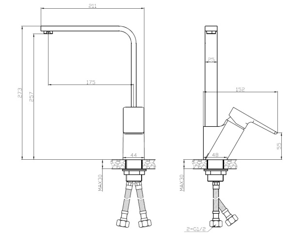 Смеситель для кухни ESKO BERLIN BR 519