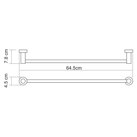 Держатель полотенец одинарный WasserKRAFT Donau K-9430