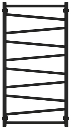 Полотенцесушитель Водяной Сунержа Сирокко (100х50) Матовый Черный 31-0253-1050