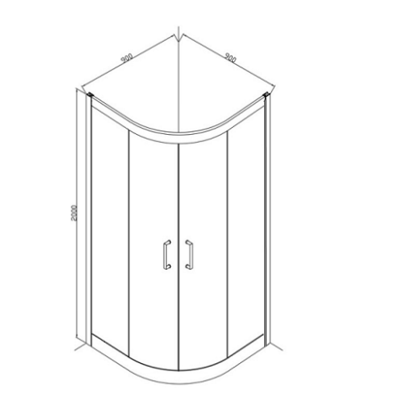 Душевой уголок Bravat Stream BS090.1203S