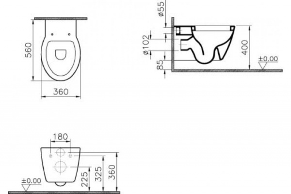Унитаз  VITRA  Sunrise 5384B003-6061