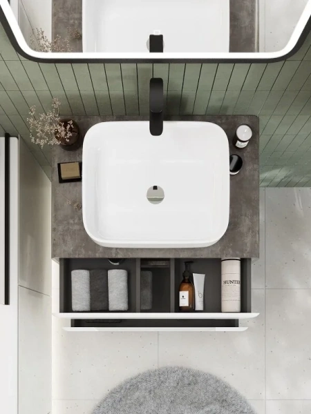 Тумба без раковины Art&Max Genova AM-Genova-800-2C-SO-BC бетон бромо