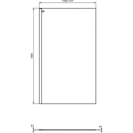 Фиксированная панель 120 см Ideal Standard CONNECT 2 Wetroom panel, K9379EO
