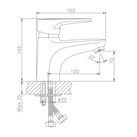 Смеситель для раковины Haiba HB1068
