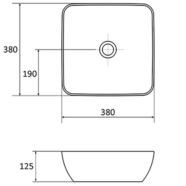 Раковина накладная Ravak Uni Slim 38 XJX01138001