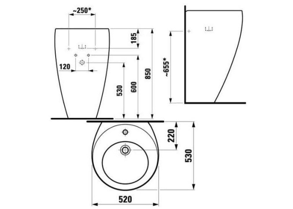 Раковина Laufen Alessi 8.1197.1.400.104.1-LCC