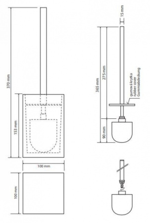Туалетный ершик напольный Bemeta Vista 120113316-100