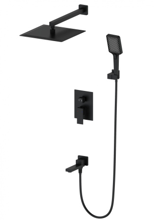 Душевая система встраиваемая WONZON & WOGHAND CUBE, черный матовый WW-88939016-MB