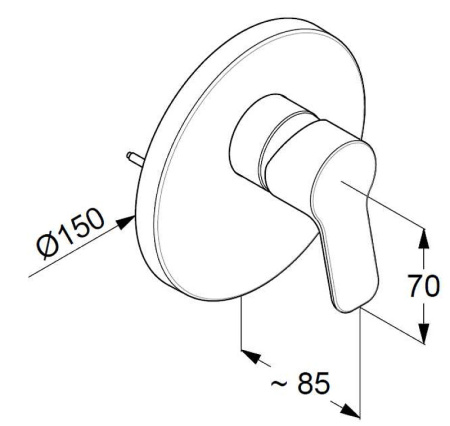 Встраиваемый смеситель для душа Kludi Pure&Easy 374200565
